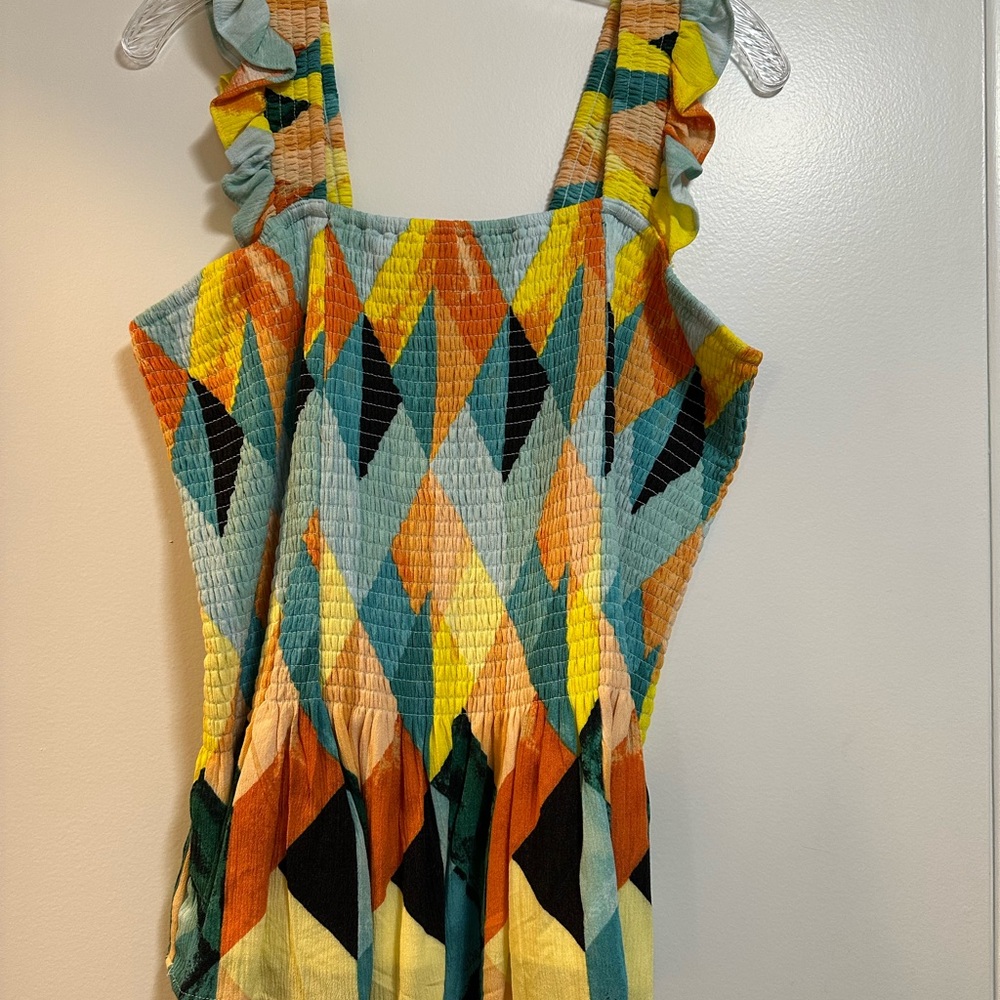 Colorful Geometric Patterned Top